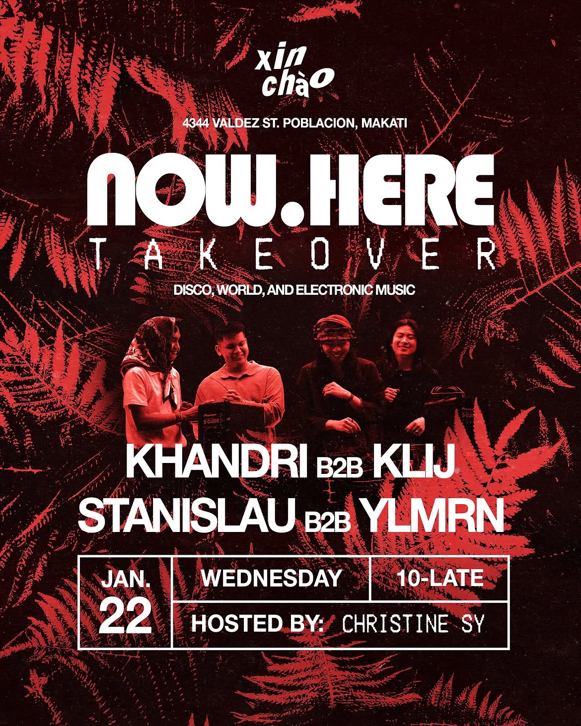 NOW.HERE takeover at Xin Chào main poster