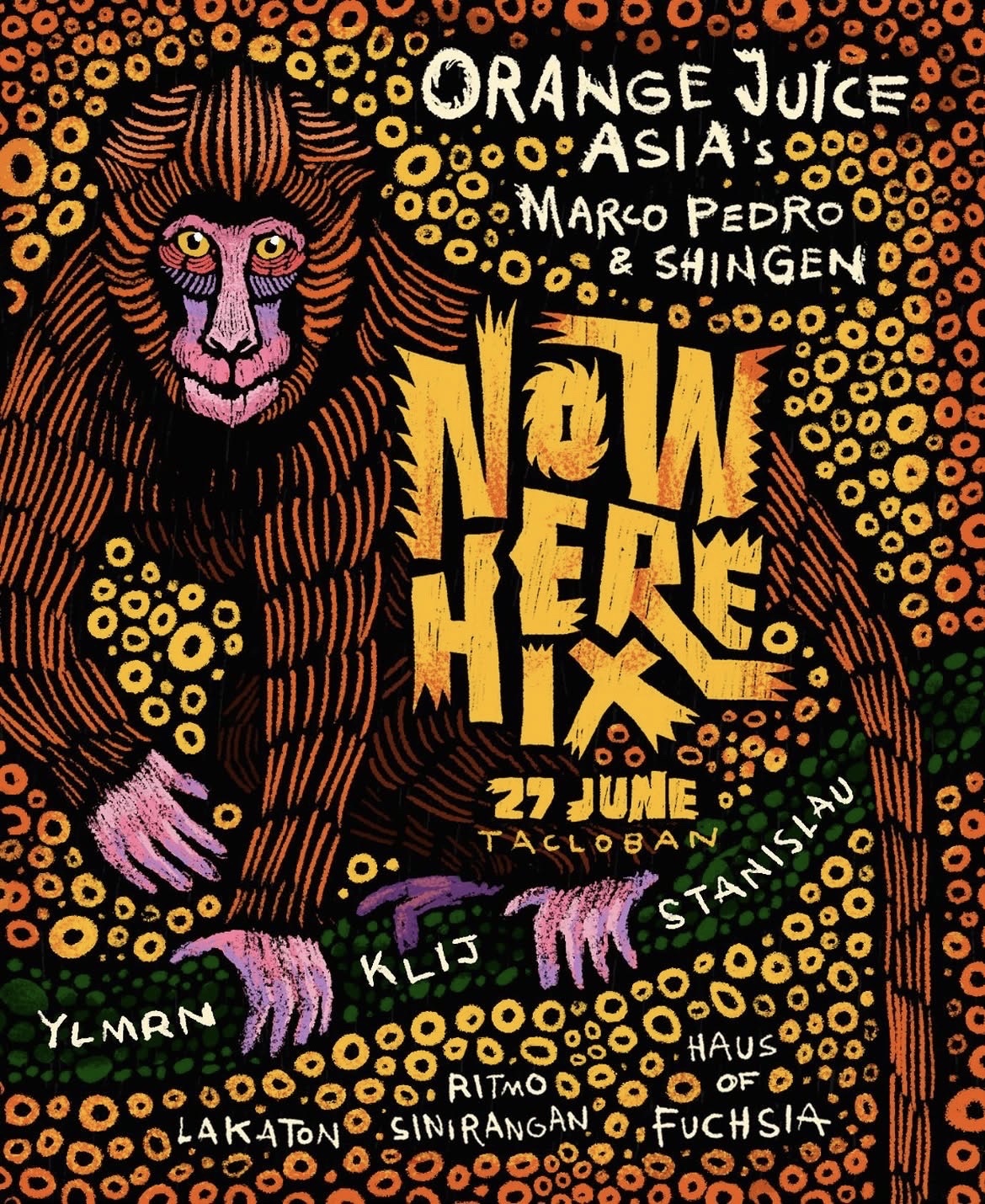 NOW.HERE IX Orange Juice Asia lineup campaign graphic