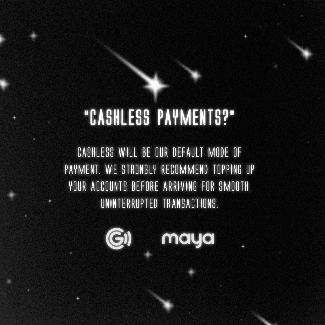 NOW.HERE event FAQ slide: cashless payments