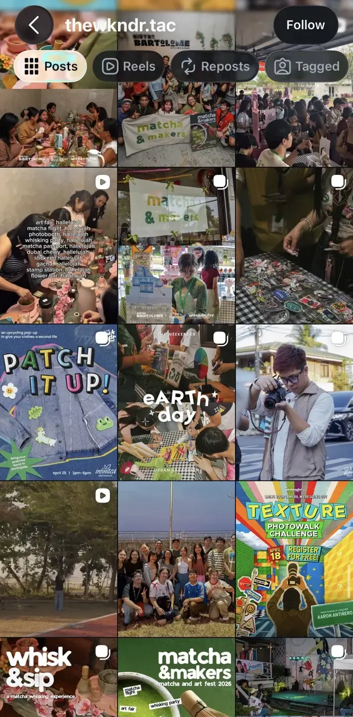 Matcha and Makers, Earth Day, and community activation content