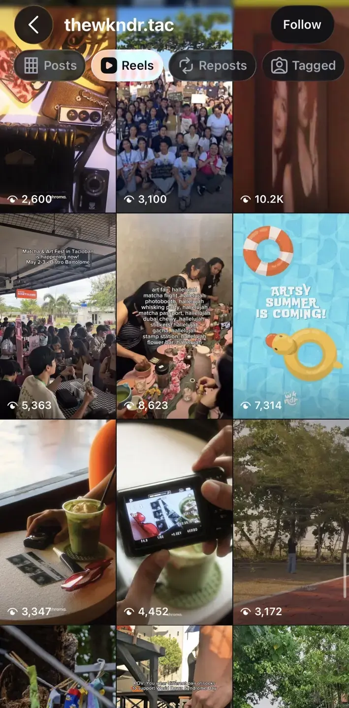 Additional Weekender Reels with visible view counts